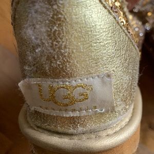 Gold boots. Very warm and trendy!